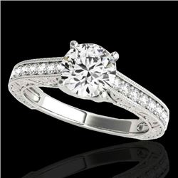 1.32 CTW H-SI/I Certified Diamond Solitaire Ring 10K White Gold - REF-154H4A - 34943