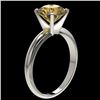 Image 4 : 2.50 CTW Certified Intense Yellow SI Diamond Solitaire Ring 10K White Gold - REF-836W4F - 32950