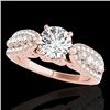 1.7 CTW H-SI/I Certified Diamond Solitaire Ring 10K Rose Gold - REF-180F2N - 35260