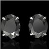 10 CTW Black VS/SI Diamond Designer Solitaire Stud Earrings 18K White Gold - REF-218W5F - 21655