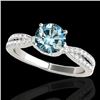 1.3 CTW Si Certified Fancy Blue Diamond Solitaire Ring 10K White Gold - REF-174F5N - 35279