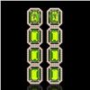 Image 1 : 17.81 CTW Peridot & Diamond Halo Earrings 10K Rose Gold - REF-220W8F - 41598