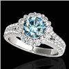 2.01 CTW Si Certified Fancy Blue Diamond Solitaire Halo Ring 10K White Gold - REF-209T3M - 33936