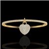 Image 1 : 3.50 CTW Eternity Micro Pave VS/SI Diamond Eternity Bangle 14K Yellow Gold - REF-259A6X - 20038