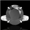 Image 1 : 9 CTW Black VS/SI Diamond Designer Engagement Ring 18K White Gold - REF-210W4F - 22095
