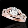 Image 1 : 1.5 CTW H-SI/I Certified Diamond Solitaire Ring 10K Rose Gold - REF-218M2H - 35215