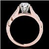 Image 2 : 1.5 CTW H-SI/I Certified Diamond Solitaire Ring 10K Rose Gold - REF-218M2H - 35215