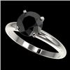 Image 1 : 2 CTW Fancy Black VS Diamond Solitaire Engagement Ring 10K White Gold - REF-54Y2K - 32935