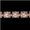 Image 1 : 23 CTW Morgaite Eternity Designer Inspired Tennis Bracelet 14K Rose Gold - REF-232X8T - 23392