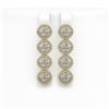 Image 1 : 5.85 CTW Cushion Cut Diamond Designer Earrings 18K Yellow Gold - REF-1090K2W - 42865