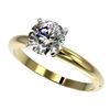 Image 1 : 1.57 CTW Certified H-SI/I Quality Diamond Solitaire Engagement Ring 10K Yellow Gold - REF-400T2M - 3
