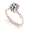 Image 2 : 1.50 CTW VS/SI Diamond Engagement Designer Ring 18K Rose Gold - REF-577M5H - 32432