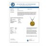 Image 3 : 2.03 CTW Certified Intense Yellow SI Diamond Solitaire Necklace 10K White Gold - REF-492H2A - 36816