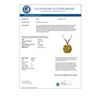 Image 3 : 1.53 CTW Certified Intense Yellow SI Diamond Solitaire Necklace 10K Rose Gold - REF-285X2T - 36807