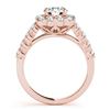 Image 2 : 1.5 CTW Certified VS/SI Diamond Solitaire Halo Ring 18K Rose Gold - REF-161A8X - 26207