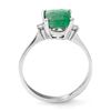Image 2 : 1.59 CTW Emerald & Diamond Ring 18K White Gold - REF-29N8Y - 13612