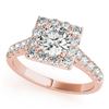 2.5 CTW Certified VS/SI Diamond Solitaire Halo Ring 18K Rose Gold - REF-635K3W - 26836
