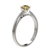 Image 4 : 0.54 CTW Certified Intense Yellow SI Diamond Solitaire Engagement Ring 10K White Gold - REF-63Y8K - 