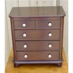 Mahogany SALESMAN SAMPLE CHEST