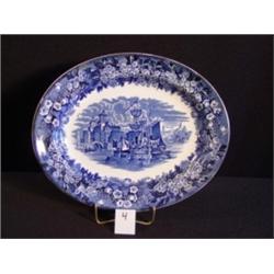 WEDGWOOD Blue Transfer Oval Platter