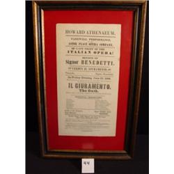 BROADSIDE Cestor Place Opera Co Framed