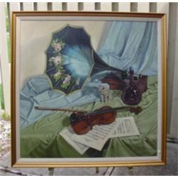 MUSIC THEME Framed Oil Painting - Beck