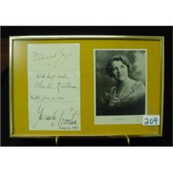 CLAIR DUX Autographed Photo + Morel