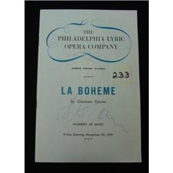 Opera Autograph GIUSEPPE DI STEFANO