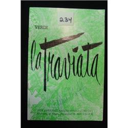 Opera Autograph ANNA MOFFO Program