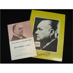 BENIAMINO GIGLI Opera Program and Book