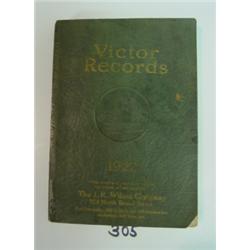 Book - VICTOR RECORD CATALOG of 1922