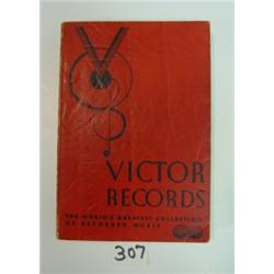 Book - VICTOR RECORD CATALOG of 1936