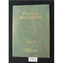 RCA VICTOR Record Catalog - 1925