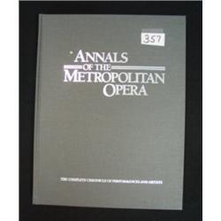 Book - ANNALS OF METROPOLITAN OPERA