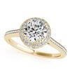 Image 1 : 2.03 CTW Certified VS/SI Diamond Solitaire Halo Ring 18K Yellow Gold - REF-619N6Y - 26370