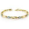 Image 1 : 2.02 CTW Blue Topaz & Diamond Bracelet 10K Yellow Gold - REF-26W2F - 10611