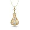 1.75 CTW VS/SI Diamond Art Deco Stud Necklace 18K Yellow Gold - REF-272N8Y - 36946