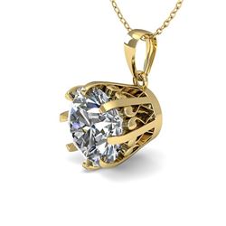 1 CTW VS/SI Diamond Solitaire Necklace 18K Yellow Gold - REF-280W2F - 35713