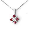 Image 1 : 0.45 CTW Ruby Pendant 18K White Gold - REF-16A8X - 12646