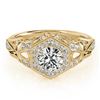1.4 CTW Certified VS/SI Diamond Solitaire Halo Ring 18K Yellow Gold - REF-410Y2K - 26870