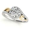 Image 2 : 1.2 CTW Certified VS/SI Diamond 2Pc Set Solitaire Halo 14K White & Yellow Gold - REF-203W8F - 31205