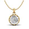 1.14 CTW VS/SI Diamond Art Deco Stud Necklace 18K Yellow Gold - REF-205W5F - 36844