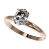 Image 1 : 1.25 CTW Certified VS/SI Quality Oval Diamond Solitaire Ring 10K Rose Gold - REF-370M8H - 32914