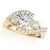 Image 2 : 2.54 CTW Certified VS/SI Diamond Bypass Solitaire 2Pc Wedding Set 14K Yellow Gold - REF-609W6F - 317