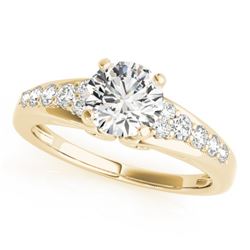 0.9 CTW Certified VS/SI Diamond Solitaire Ring 18K Yellow Gold - REF-138W2F - 27605