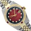 Image 1 : Rolex Ladies Two Tone 14K Gold/SS, Diam Dial & Diam/Ruby Bezel, Sapphire Crystal - REF-440K5T