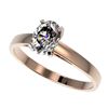 Image 1 : 1 CTW Certified VS/SI Quality Oval Diamond Solitaire Ring 10K Rose Gold - REF-297X2T - 32992