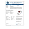 Image 2 : 0.85 CTW Ruby & Diamond Ring 18K White Gold - REF-34K4W - 12515