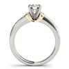 Image 2 : 0.86 CTW Certified VS/SI Diamond Solitaire Ring 18K White & Yellow Gold - REF-192A8X - 27444
