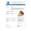 Image 2 : 13.03 CTW Amethyst & Diamond Ring 10K Yellow Gold - REF-45M5H - 14131